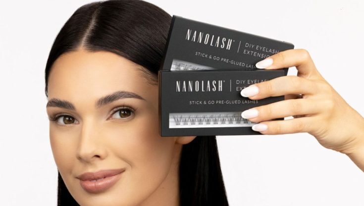 pestanas en racimo con pre adhesivo nanolash