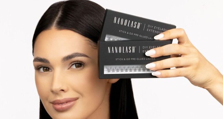 pestanas en racimo con pre adhesivo nanolash
